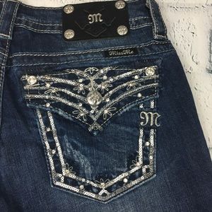 Miss Me Signature Boot Cut Jeans Blue Size 28